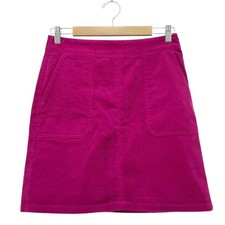 Boden Leonie Plush Corduroy A-Line Mini Skirt Berry Magenta Pink Women  s Size 6