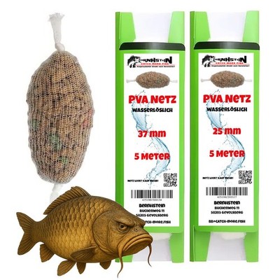 PVA Netz Mesh Nachfüllung wasserlöslich 25/ 37 mm Refill Tube 5 Meter/ Schnur