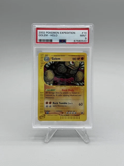 Pokemon Golem #14 Expedition Holo Psa 9