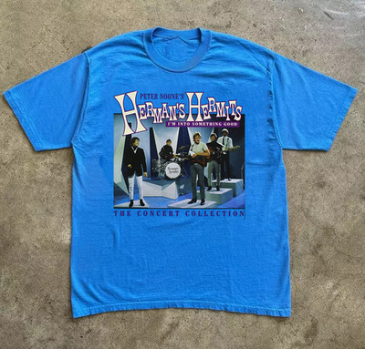 Herman's Hermits Band I'm Into Something Cotton T Shirt Size S-5XL