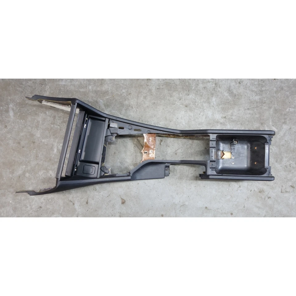 BMW E39 1997-2003 serie 5 consola central delantera reposabrazos vinilo negro OEM Foto 2 de 4