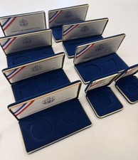Lot of 11 United States Constitution Coins Empty Boxes Blue Mint Condition