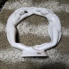 Haeger Ivory/White Eternity Circle Of Love Sculpture #302