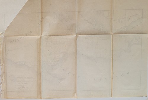 1849 B&W General Land Office GLO mapa península norte superior Michigan - Imagen 10 de 11