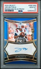 2024  SELECT ROOKIE SIGNATURES JOE MILTON III BLUE PRIZM 109/149