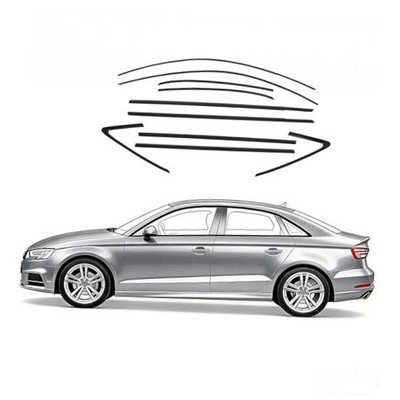 time secret Stainless Steel Window Trim Chrome Delete for Audi A3 S3 Sedan