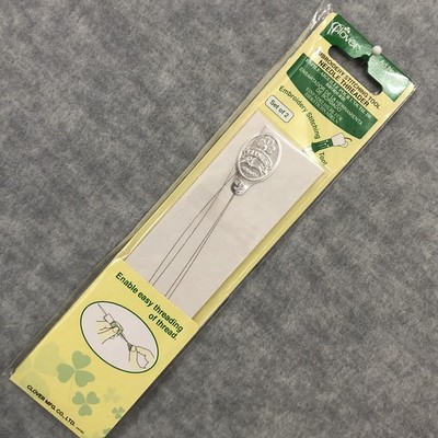 Clover Embroidery Stitching Tool Punch Needle Threader 5'' Lg 2/Pkg #8810 Japan