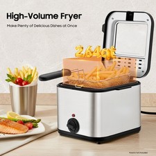 Deep Fryer, French Fries Machine Household Fryer Multi-function Mini Fryer 2.5L