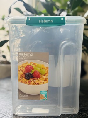 Sistema KLIP IT Food Storage Container, 4.2Litre/142 Oz TURQUOISE COLOR