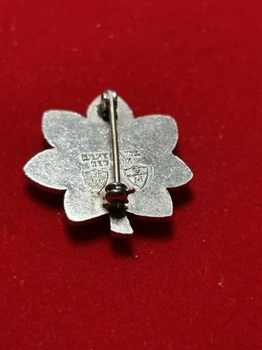 Military Sterling Oak Leaf Rank Shoulder Insignia Pin - Picture 6 of 7
