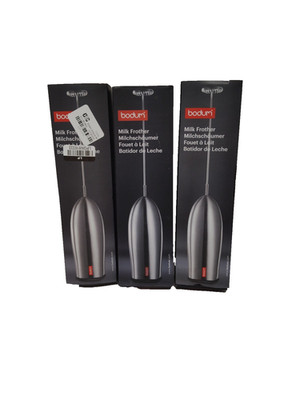 Set of 3 Stainless Steal - NEW - Bodum Schiuma Milk Handheld Frother Wand