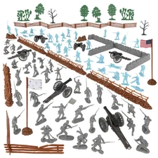 BMC CTS Civil War Battle of Picketts Charge Blue Gray Plastic Army Box Playset