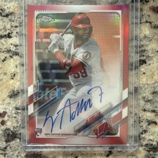 2021 Topps Chrome - Rookie Autographs Jo Adell #RA-JA Red Refractor /5