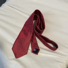 *EUC* Holland & Sherry-London 1836 - Mens 100% Silk Tie - Made in USA - Red