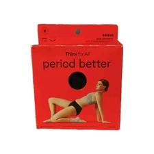 Thinx Period Underwear Super Absorbency Brief Black Size Small (36-38in)
