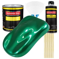Restoration Shop Rally Green Metallic Acrylic Enamel Gallon Kit, Auto Paint