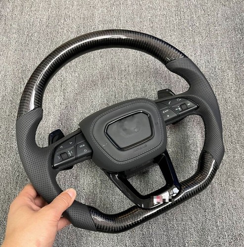 For Audi RSQ8 RSQ3 RS3 RS4 RS5 Q5 Q7Real Carbon Fiber Steering wheel Frame+Cover - Picture 6 of 7
