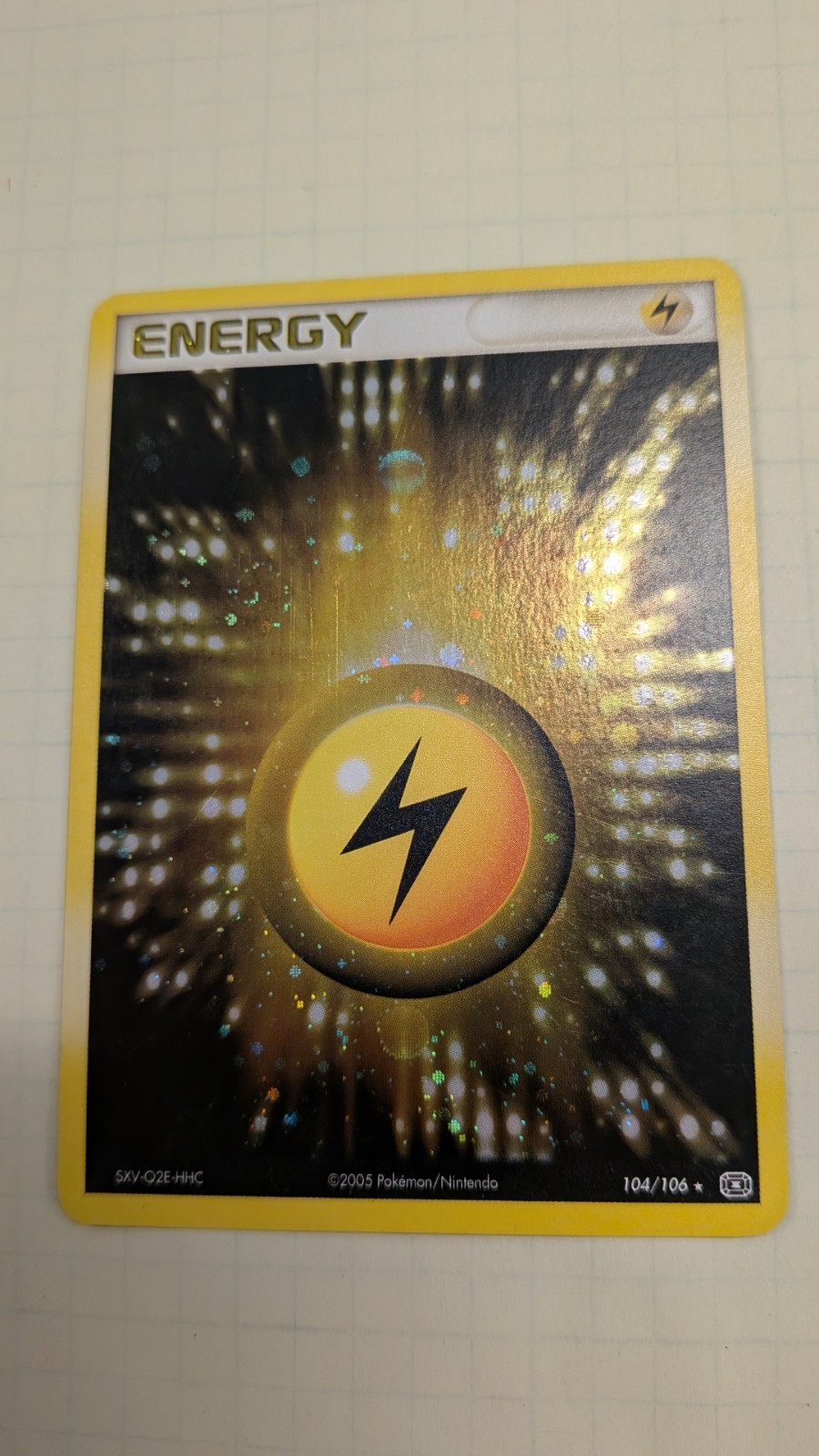 Pokémon TCG Lightning Energy Holo Rare Ex Emerald 104/106