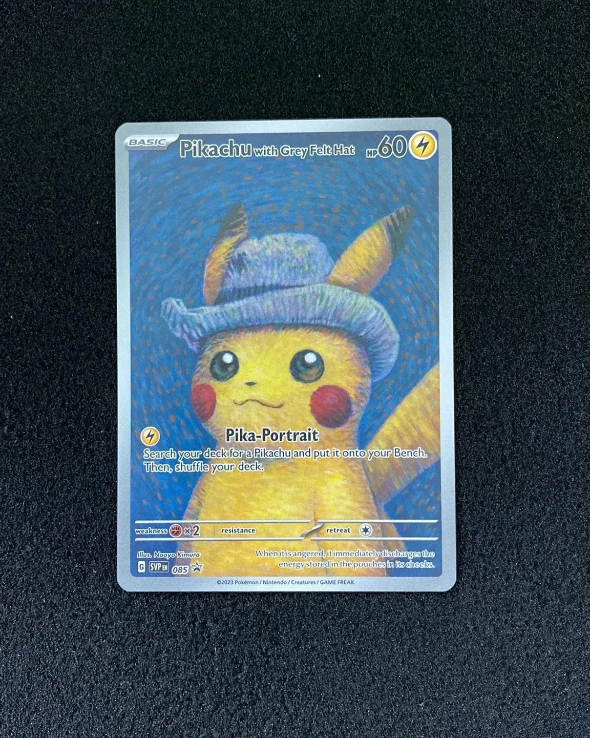 2023 Pokemon x Van Gogh TCG SVP EN 085 Promo Pikachu with Grey Felt Hat