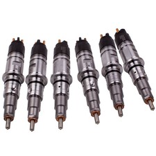 Set Of 6 Diesel Fuel Injectors For Cummins For Dodge Ram 6.7l 07-12 0445120185
