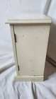 Rare Charming VINTAGE White Wooden Jewelry Box  Stained Glass Doors — photo 9