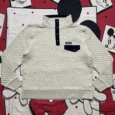 Patagonia Organic Cotton Quilt Snap-T Pullover White Ivory Large