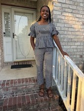 African Ankara Print Capris/Palazzo 2p Pant Set
