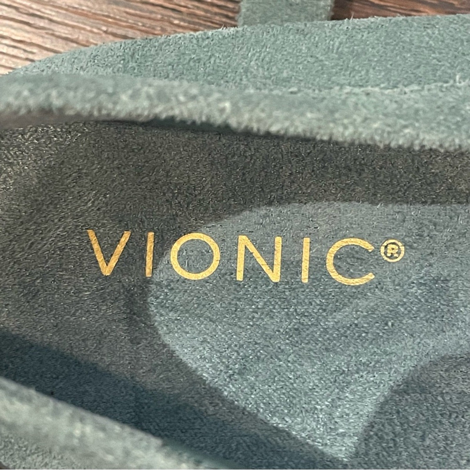 Vionic Uptown Loafer Orthotic Comfy in Pacific Haze Blue Suede 9.5 WIDE