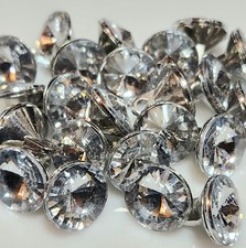 50 pcs - 1/2 inches Clear Acrylic Button