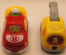 Lot of 2 Vtech Go Go Smart Wheels Interactive Vehicles Car  Tow Truck