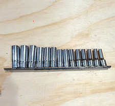 Mac Tools 14 Piece 38 Deep Chrome Six Point Sockets From Socket Sizes 19 Mm 6mm