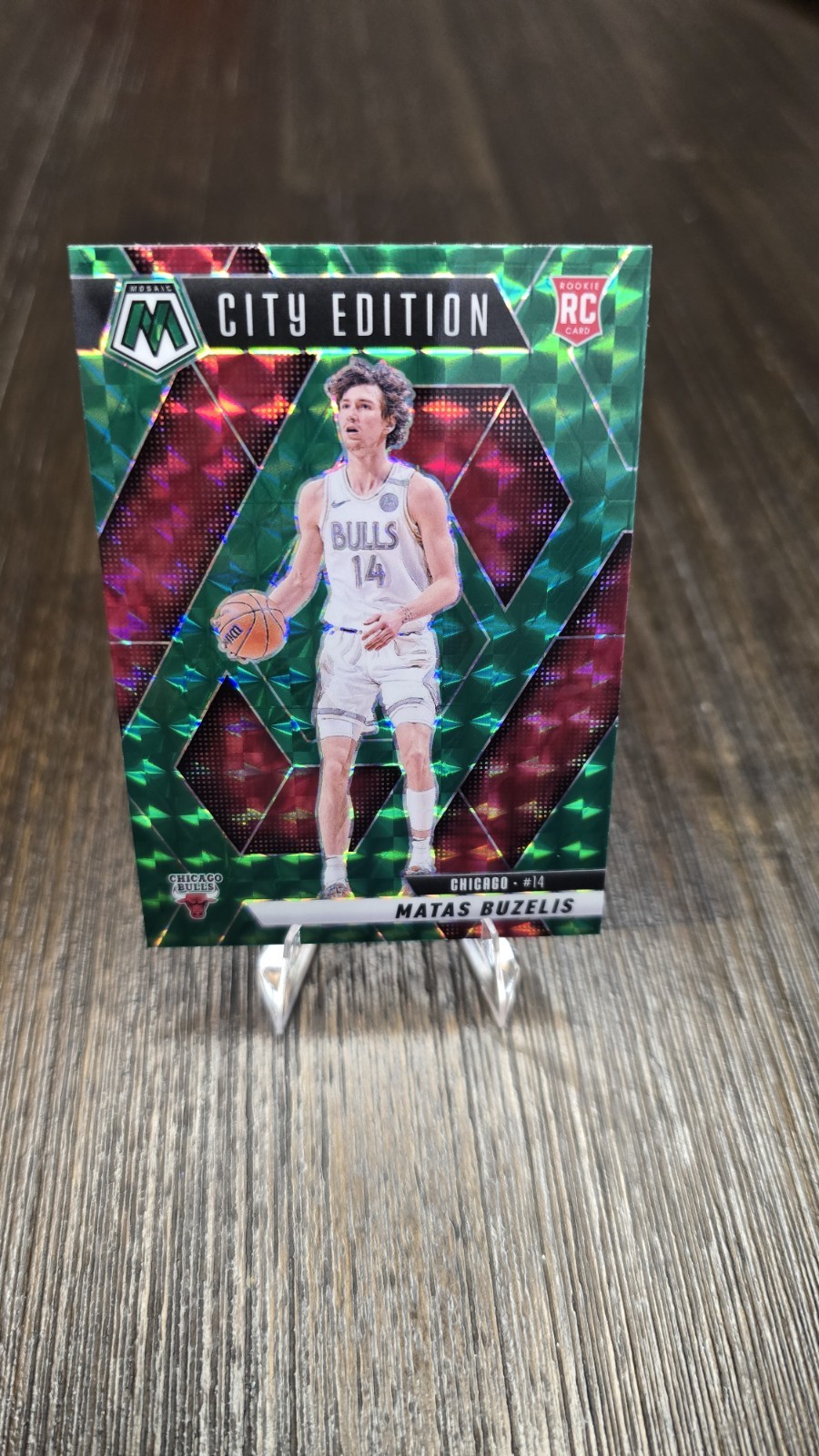 2024-2024 Mosaic Matas Buzelis  City Edition RC Green Prizm Chicago Bulls 🔥🔥
