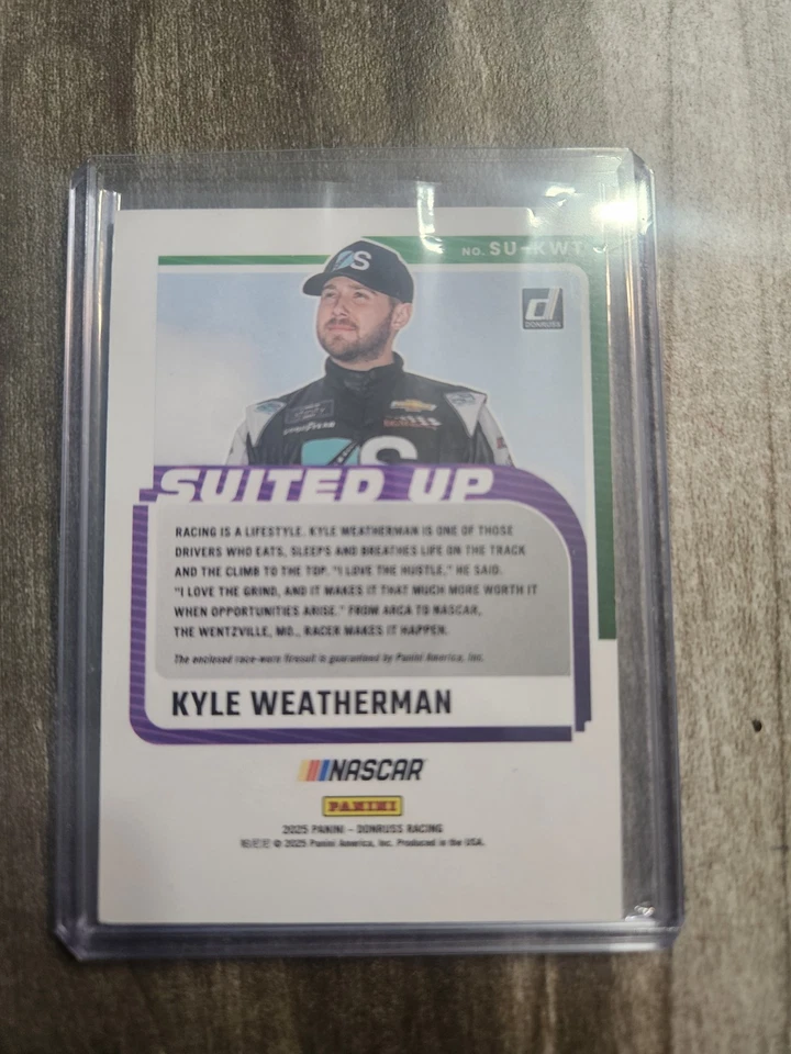2025 PANINI DONRUSS NASCAR KYLE WEATHERMAN SUITED UP PATCH /49 #SU-KWT - Image 2 of 2
