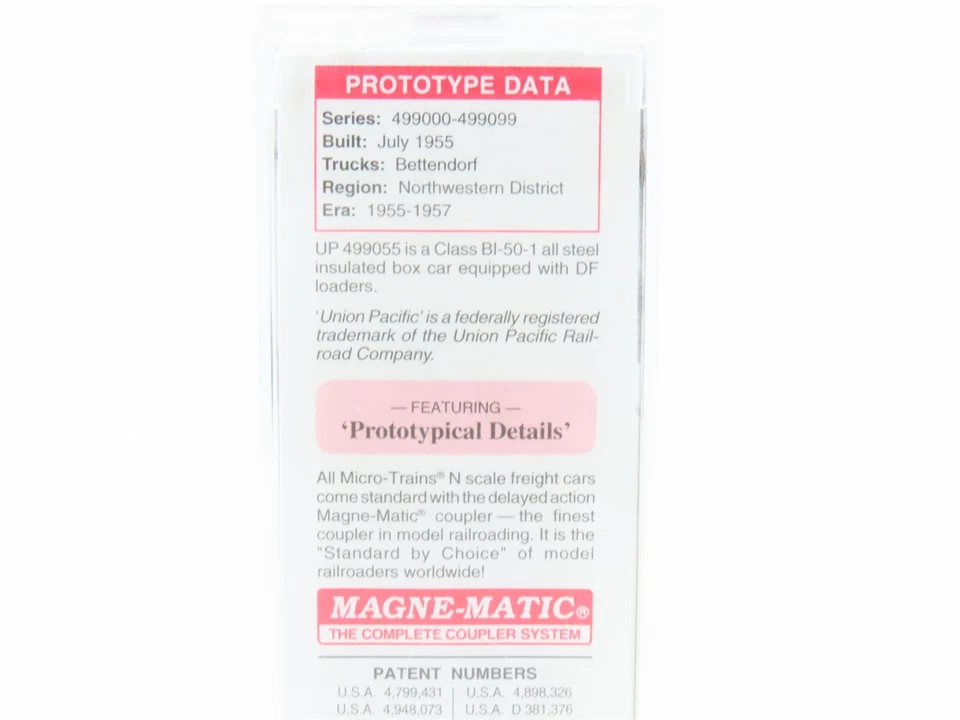 Micro-trenes escala N MTL 03200390 UP Union Pacific 50' coche de caja estándar #499055 Foto 4 de 4