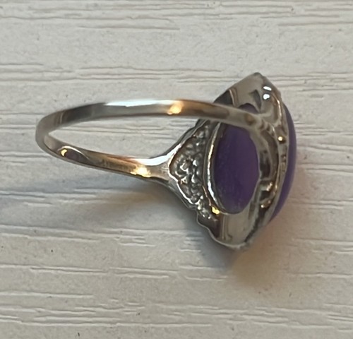 Dainty Vintage Quality S925 Sterling Silver Amethyst Gemstone Ring Size 6.5 GVC - Picture 21 of 24
