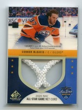 2020-21 SP GAME USED SPGU ALL STAR NET CORD RELIC CONNOR McDAVID /35 OILERS