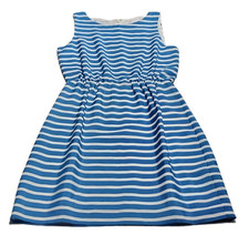 NEW J Crew Factory Size 0 Sundress Blue White Stripe Lined Nautical Cruise Beach