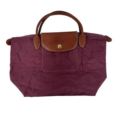 Longchamp Le Pliage Maroon Nylon Tote Small Foldable Travel