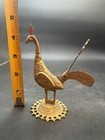 Vintage Brass Peacock Khol Eyeliner Holder Figurine MCM — photo 2
