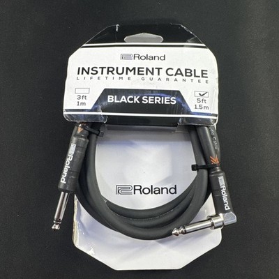 Roland RIC-B5A Black Series Instrument Cable - 1/4-inch TS Male to Right Angle