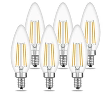E14 European Base LED Candelabra Light Bulbs 40W Equivalent Warm White 2700K ...