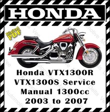 Honda VTX1300R & VTX1300S Service Manual 2003-2007 Digital PDF File 351 Pages