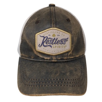 Restless Spirits Ever Stirring Snapback Trucker Hat Brown One Size Adjustable