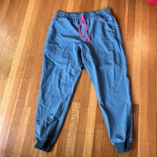 FIGS Zamora Jogger Scrub Pants Hydrogreen Green Teal Womens L PO 1875