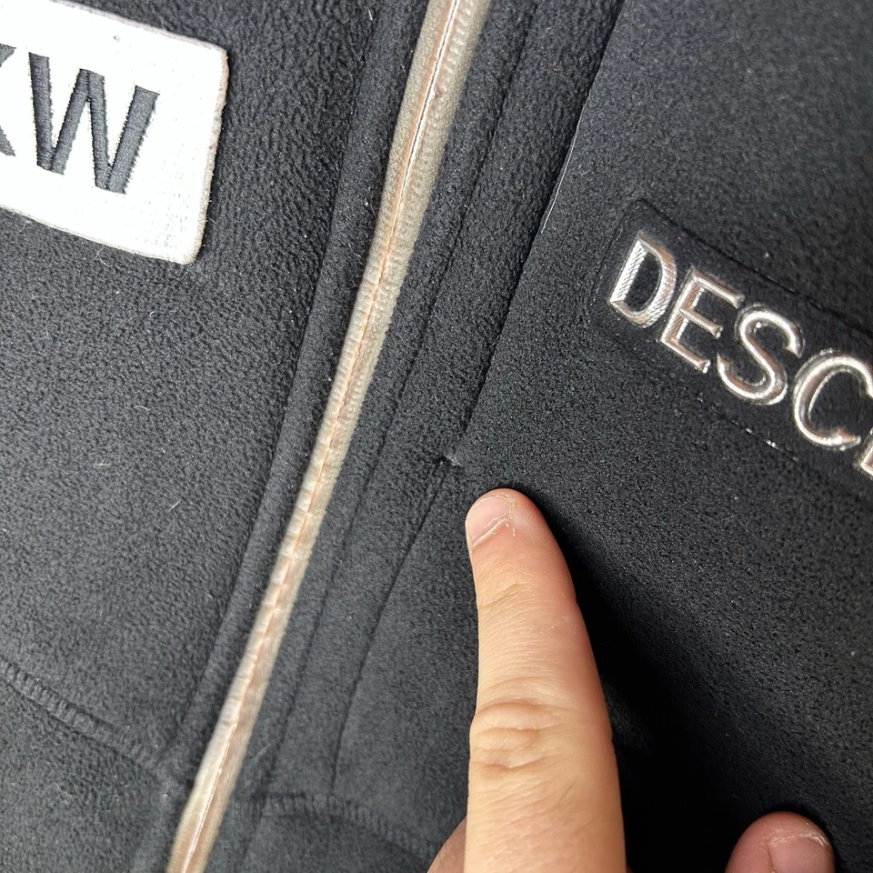 Descente Fleece Swiss Ski Hooded Black Jacket (S6423SKT76-M) Adult Size Small - Image 2 of 4