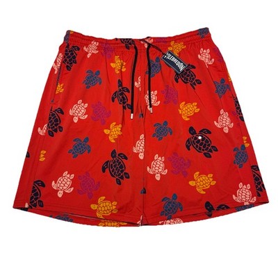Vilebrequin Mens Swim Shorts - Okorise Flocked Turtles Superflex Style: OKIH3F36