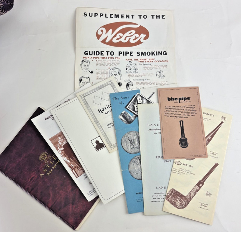 Pipe Literature Lot of 9 Vintage Catalogs, Shape Charts & Price Lists