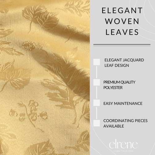 Elegant Woven Leaves Jacquard Damask Wrinkle Resistant Tablecloth, 60" x 102"... - Picture 3 of 7