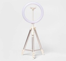 heyday Ring Light with Tripod - Stone White, 10" Light, Extendable, Bluetooth