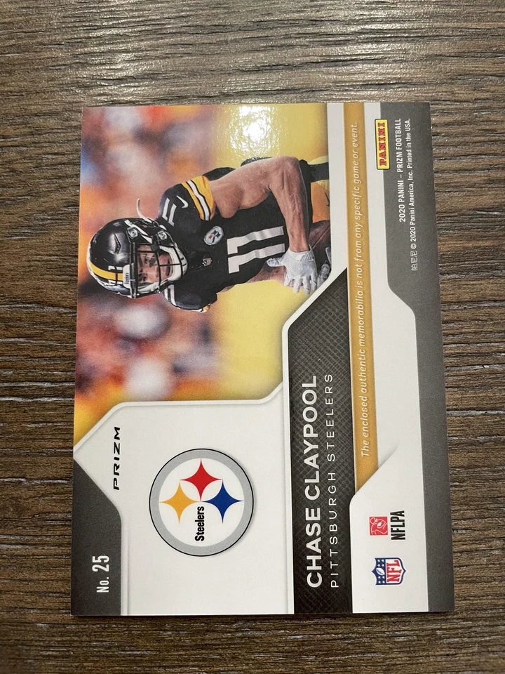 2020 Panini Prizm #25 Chase Claypool Rookie Gear Pink - Image 2 of 2